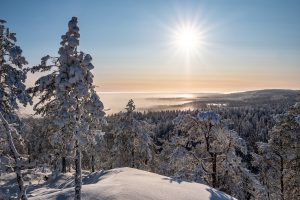 winter view from Vuokatinvaara hill