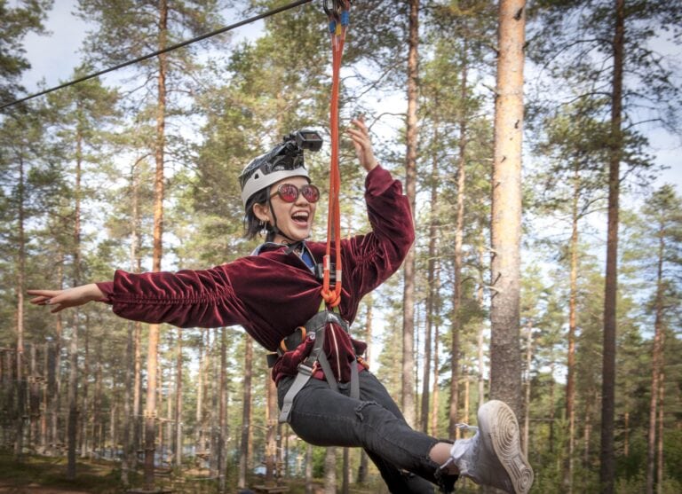 seikkailupuisto vuokatti kiipeily radat liuku