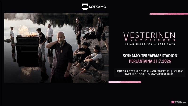 31.7.2026 Vesterinen keikalla Terrafame stadionilla
