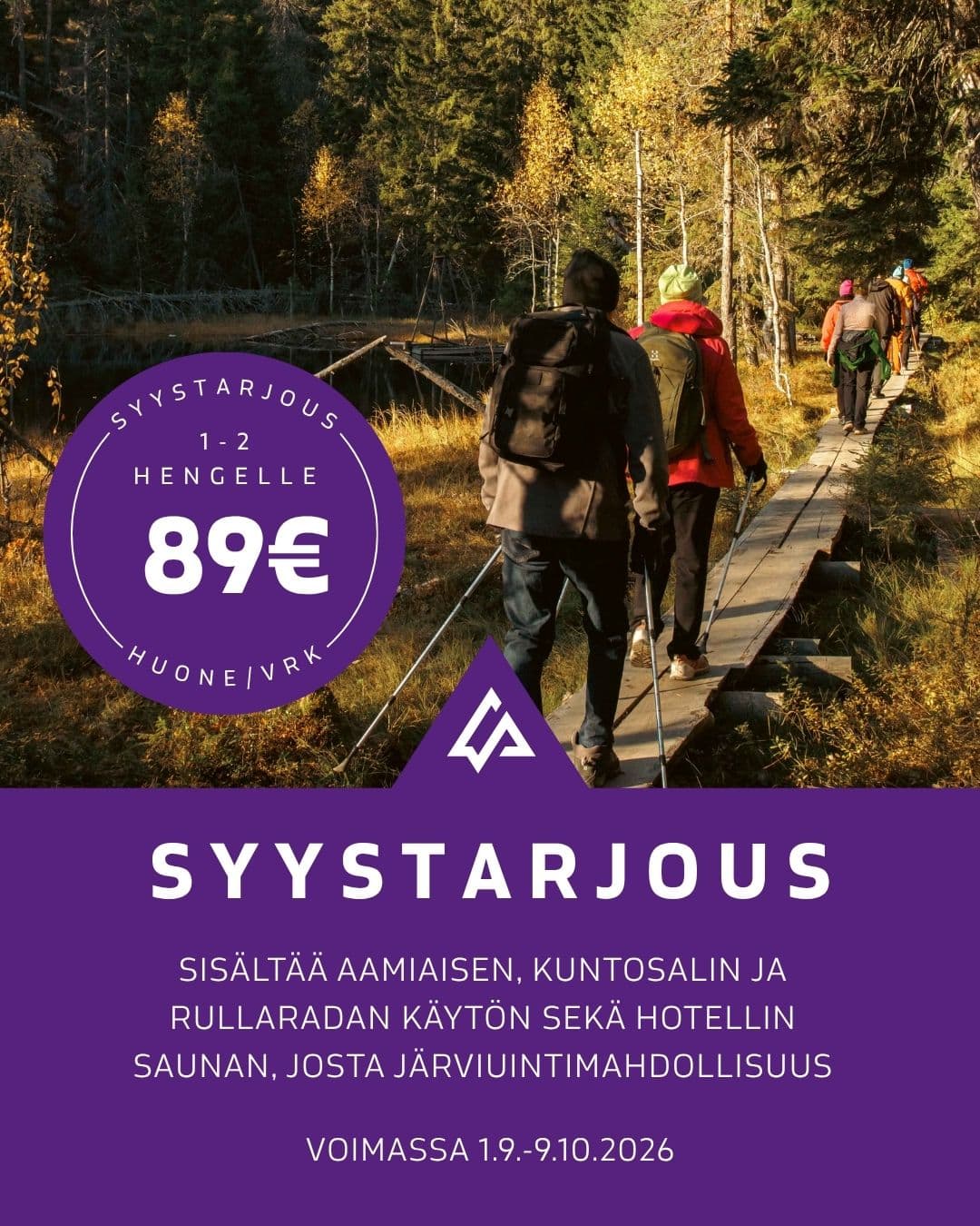 Vuokatti Sportin syysmajoitustarjous 2026